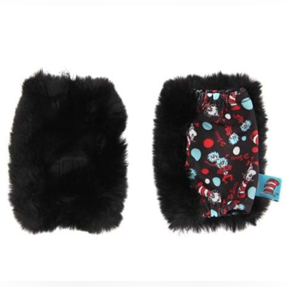 NWT [Elope] Dr. Seuss The Cat in the Hat Fingerless Faux Fur Glove Paws One Size - Picture 4 of 13